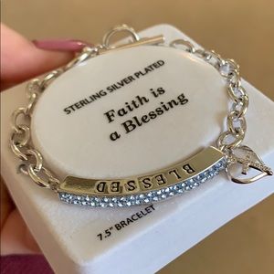 Super cute sterling silver “blessed” bracelet